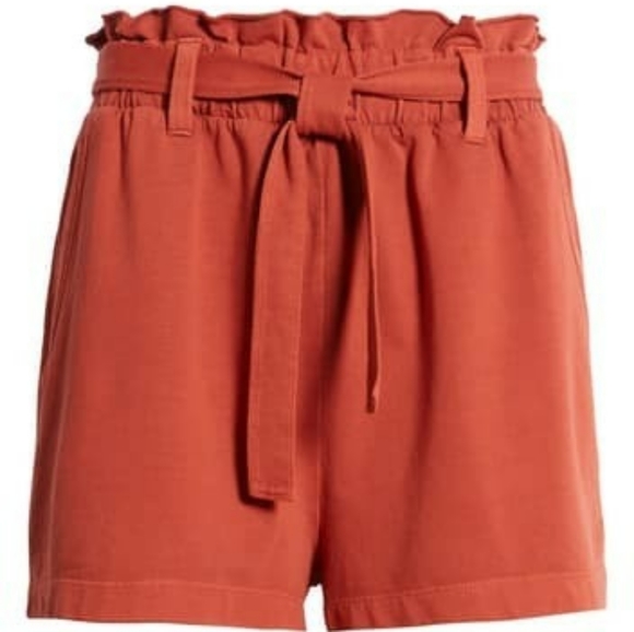 ✨Host Pick!✨ BP Paperbag High Waist Shorts in Rust - Picture 9 of 12